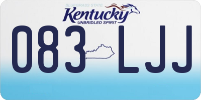 KY license plate 083LJJ