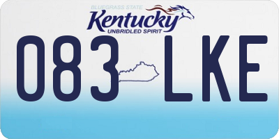 KY license plate 083LKE