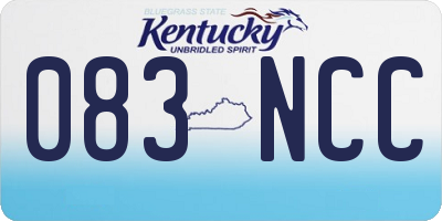 KY license plate 083NCC