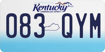 KY license plate 083QYM