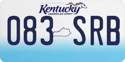 KY license plate 083SRB