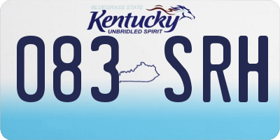 KY license plate 083SRH
