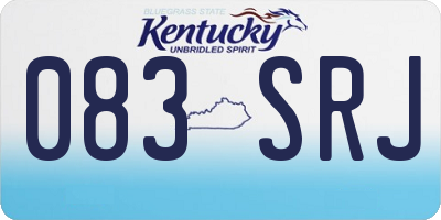 KY license plate 083SRJ