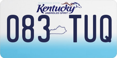 KY license plate 083TUQ