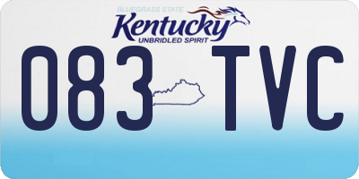 KY license plate 083TVC
