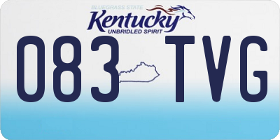 KY license plate 083TVG