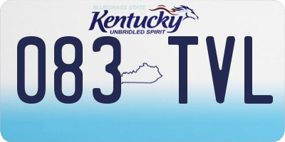 KY license plate 083TVL