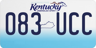 KY license plate 083UCC