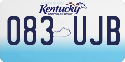 KY license plate 083UJB