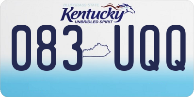 KY license plate 083UQQ