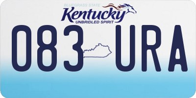 KY license plate 083URA