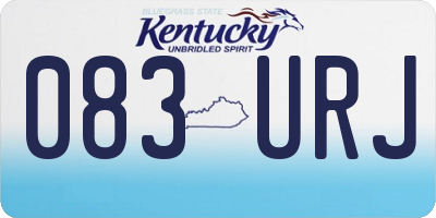 KY license plate 083URJ