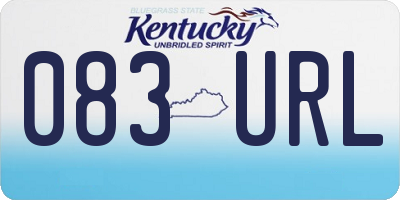 KY license plate 083URL