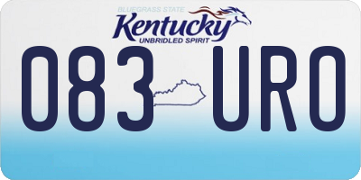 KY license plate 083URO