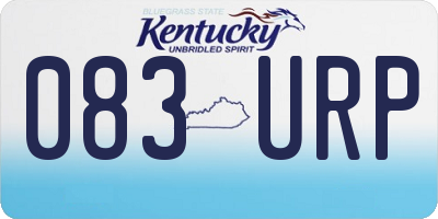 KY license plate 083URP