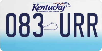 KY license plate 083URR