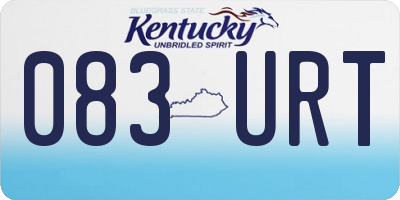 KY license plate 083URT