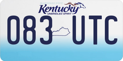 KY license plate 083UTC