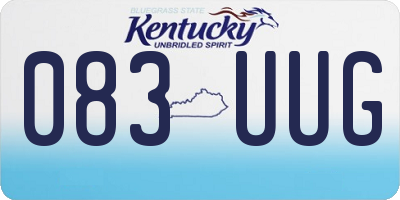 KY license plate 083UUG
