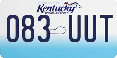 KY license plate 083UUT