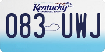 KY license plate 083UWJ