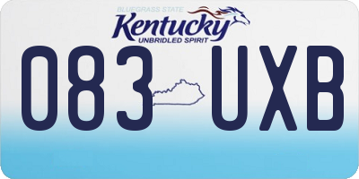 KY license plate 083UXB