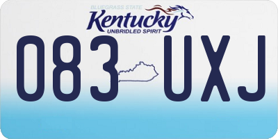 KY license plate 083UXJ