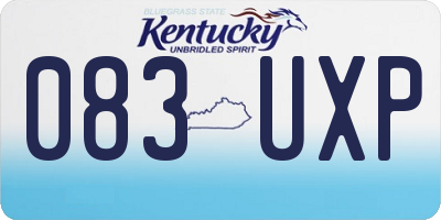 KY license plate 083UXP