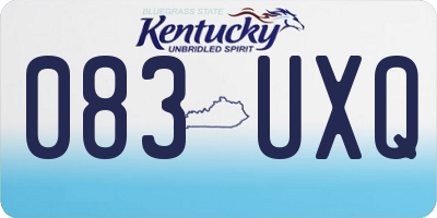 KY license plate 083UXQ