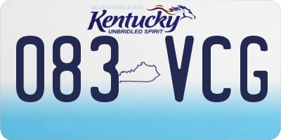 KY license plate 083VCG