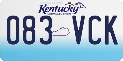 KY license plate 083VCK
