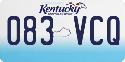KY license plate 083VCQ