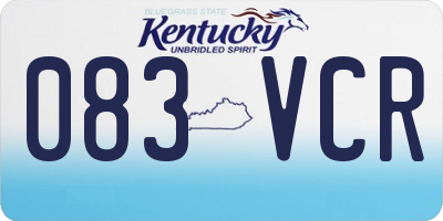 KY license plate 083VCR