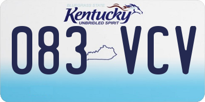 KY license plate 083VCV