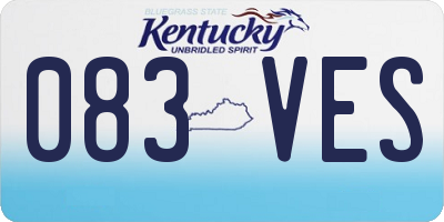 KY license plate 083VES