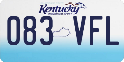 KY license plate 083VFL