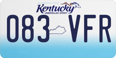 KY license plate 083VFR