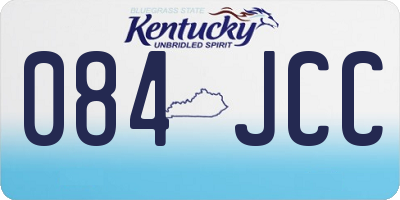 KY license plate 084JCC