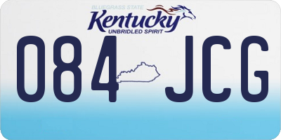 KY license plate 084JCG