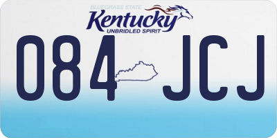 KY license plate 084JCJ