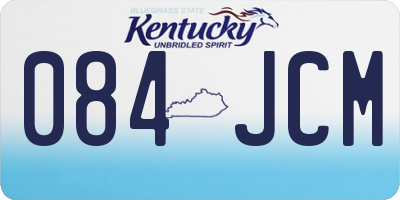 KY license plate 084JCM