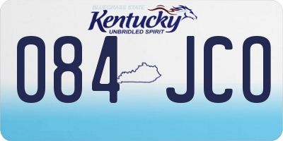 KY license plate 084JCO