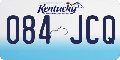 KY license plate 084JCQ
