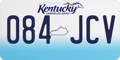 KY license plate 084JCV