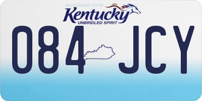 KY license plate 084JCY