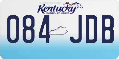 KY license plate 084JDB