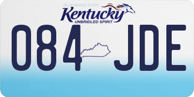 KY license plate 084JDE