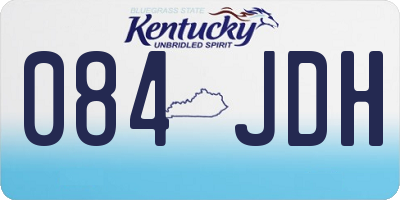 KY license plate 084JDH