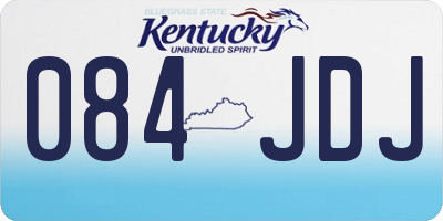 KY license plate 084JDJ