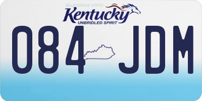 KY license plate 084JDM